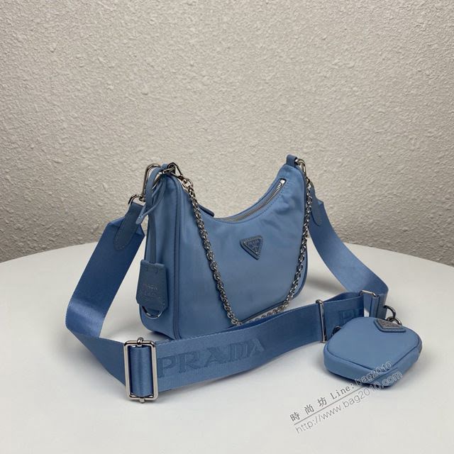prada女包 普拉達2020新款nylon Hobo手拎包 時尚百搭 prada腋下包 1BH204 Prada單肩斜挎包  pyd2391